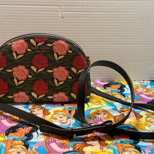 kate spade Morgan Rose Garden crossbody double zippers